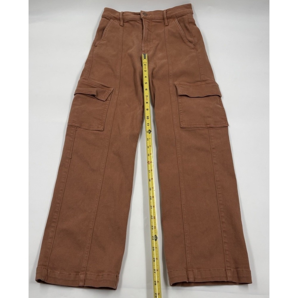 Mother The Rambler Cargo Ankle 26 High-Waisted Brown Straight Leg Pants - Picture 5 of 9